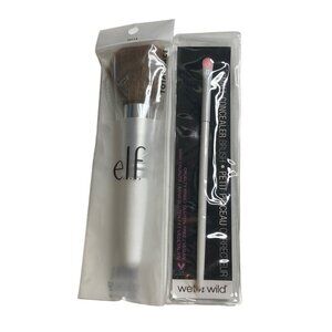 E.L.F. Total Face Brush + Wet Wild Small Concealer Brush New Package ELF Make Up